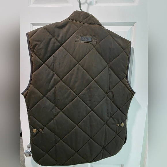 Barbour Waxed Lowerdale Gilet Vest in Olive, Size Large (Mens) - Picture 6 of 6